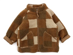 MarMar fleece jacket Jerry chunky hazel check teddy